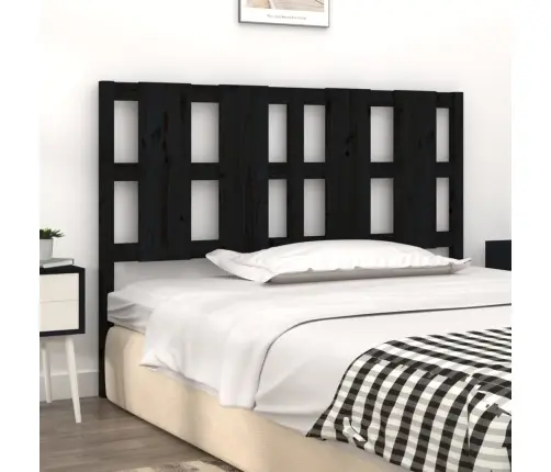 Gultas Galvgalis, Melns, 125,5X4X100 Cm, Priedes Masīvkoks Vidaxl