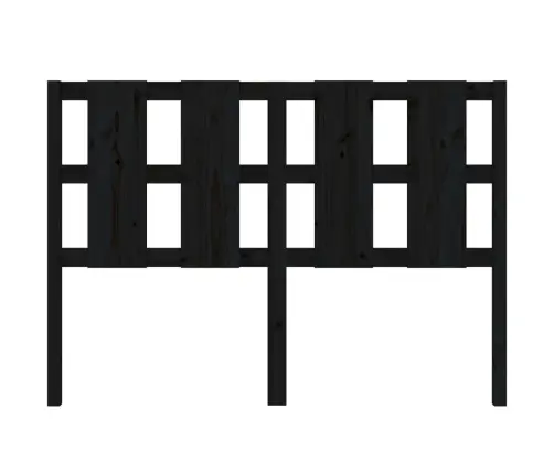 Gultas Galvgalis, Melns, 125,5X4X100 Cm, Priedes Masīvkoks Vidaxl