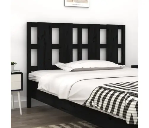Gultas Galvgalis, Melns, 125,5X4X100 Cm, Priedes Masīvkoks Vidaxl