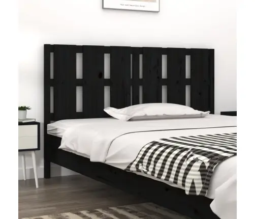 Lovos Galvūgalis, Juodas, 155,5X4X100cm Pušies Masyvas