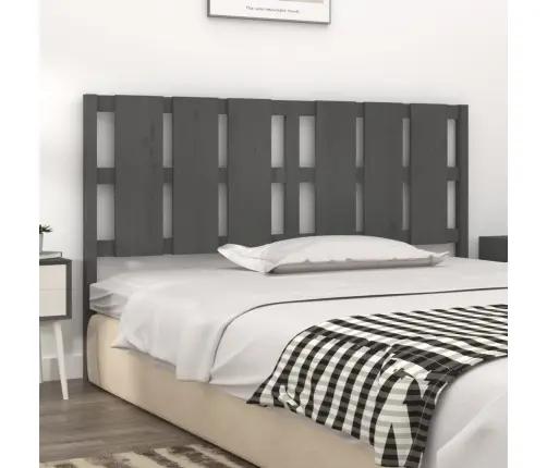 Gultas Galvgalis, Pelēks, 165,5X4X100 Cm, Priedes Masīvkoks Vidaxl