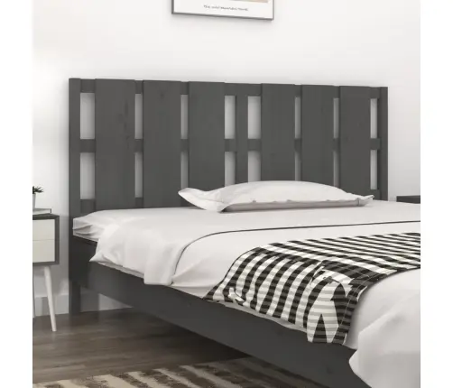 Gultas Galvgalis, Pelēks, 165,5X4X100 Cm, Priedes Masīvkoks Vidaxl