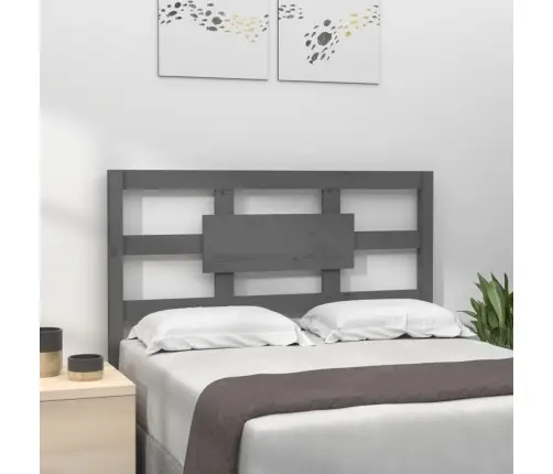 Gultas Galvgalis, Pelēks, 95,5X4X100 Cm, Priedes Masīvkoks Vidaxl