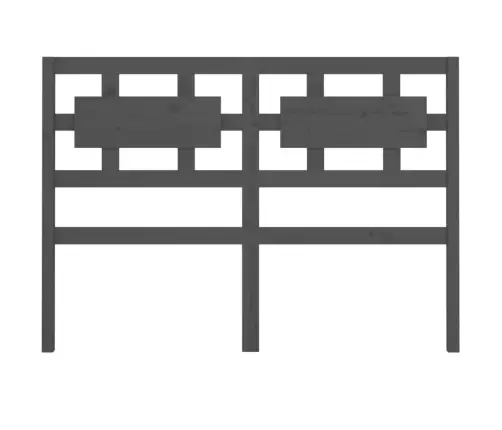 Gultas Galvgalis, Pelēks, 125,5X4X100 Cm, Priedes Masīvkoks Vidaxl