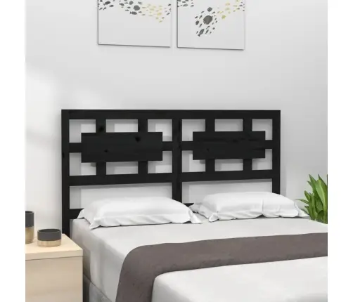 Lovos Galvūgalis, Juodas, 185,5X4X100cm Pušies Masyvas