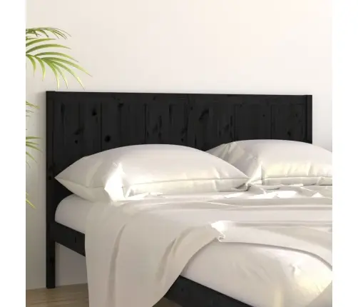 Gultas Galvgalis, Melns, 125,5X4X100 Cm, Priedes Masīvkoks Vidaxl