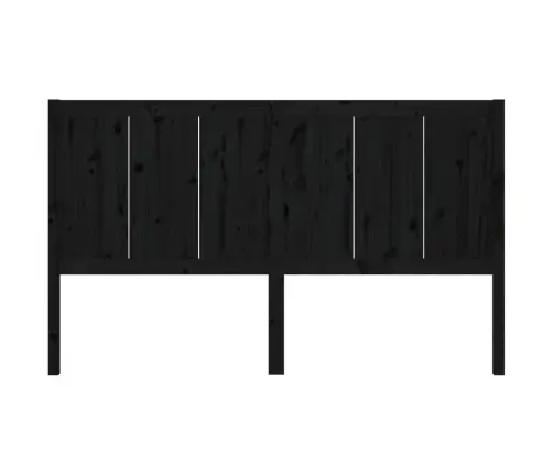 Gultas Galvgalis, Melns, 125,5X4X100 Cm, Priedes Masīvkoks Vidaxl
