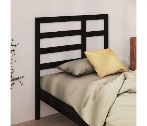 Gultas Galvgalis, Melns, 81X4X104 Cm, Priedes Masīvkoks Vidaxl