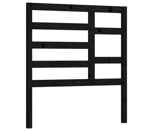 Gultas Galvgalis, Melns, 106X4X104 Cm, Priedes Masīvkoks Vidaxl