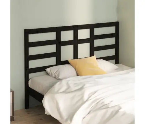 Gultas Galvgalis, Melns, 146X4X104 Cm, Priedes Masīvkoks Vidaxl