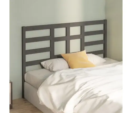 Gultas Galvgalis, Pelēks, 156X4X104 Cm, Priedes Masīvkoks Vidaxl