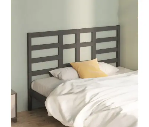Gultas Galvgalis, Pelēks, 156X4X104 Cm, Priedes Masīvkoks Vidaxl