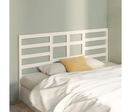 Lovos Galvūgalis, Baltas, 186X4X104cm Pušies Medienos Masyvas