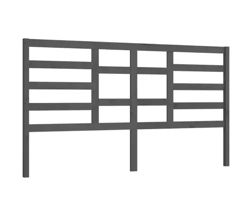 Gultas Galvgalis, Pelēks, 206X4X104 Cm, Priedes Masīvkoks Vidaxl