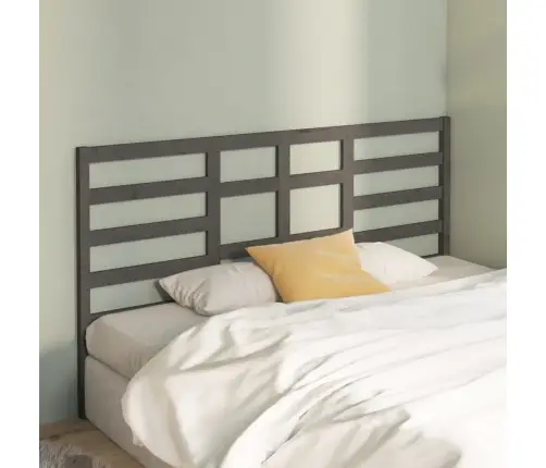 Gultas Galvgalis, Pelēks, 206X4X104 Cm, Priedes Masīvkoks Vidaxl