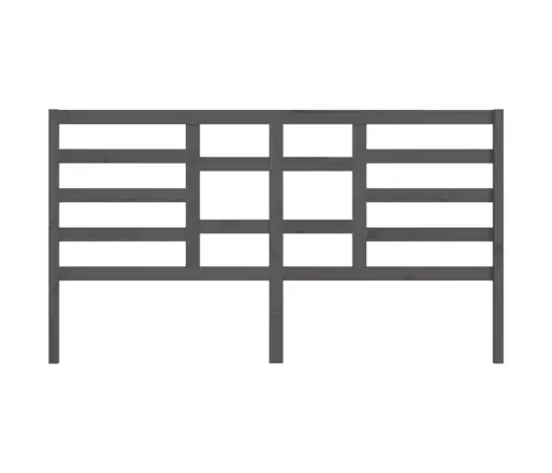 Gultas Galvgalis, Pelēks, 206X4X104 Cm, Priedes Masīvkoks Vidaxl