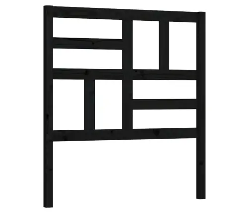 Gultas Galvgalis, Melns, 96X4X104 Cm, Priedes Masīvkoks Vidaxl