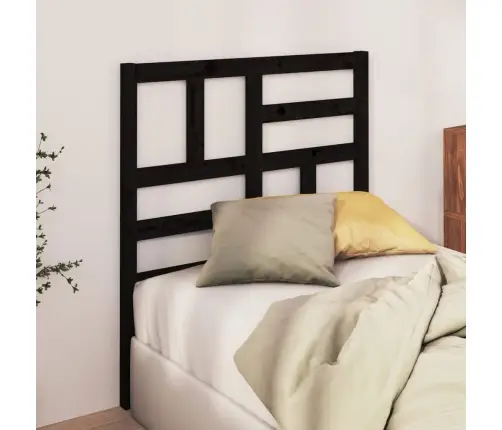 Gultas Galvgalis, Melns, 106X4X104 Cm, Priedes Masīvkoks Vidaxl