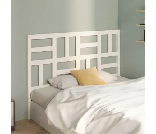 Lovos Galvūgalis, Baltas, 126X4X104cm Pušies Medienos Masyvas Lovos Galvūgalis, Baltas, 126X4X104cm Pušies Medienos Masyvas