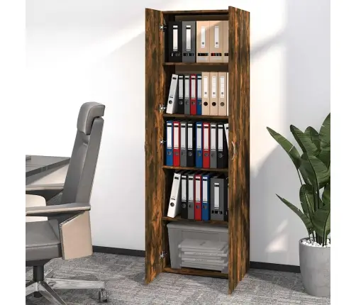 Biroja Plaukts, Ozola Krāsa, 60X32X190 Cm, Inženierijas Koks Vidaxl