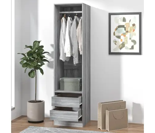 Riidekapp Sahtlitega, Hall Sonoma 50X50X200 Cm Tehispuit