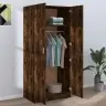 Riidekapp, Suitsutatud Tamm, 80 X 52 X 180 cm Tehispuit