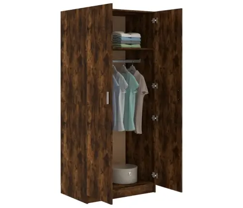 Riidekapp, Suitsutatud Tamm, 80 X 52 X 180 cm Tehispuit