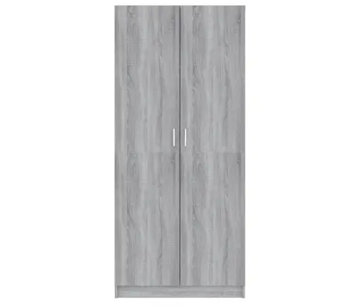 Skapis, Pelēcīga Ozola Krāsa, 80X52X180 Cm, Inženierijas Koks Vidaxl