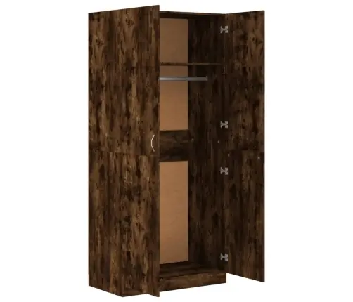 Drabužių Spinta, Dūminio Ąžuolo Spalvos, 90X52X200cm Mediena