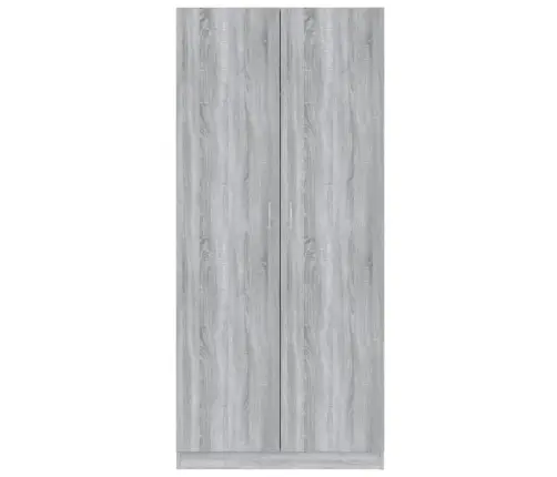 Skapis, Pelēcīga Ozola Krāsa, 90X52X200 Cm, Inženierijas Koks Vidaxl