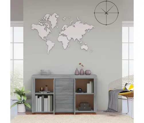 Puhvetkapp, Hall Sonoma Tamm, 120 X 36 X 69 cm Tehispuit