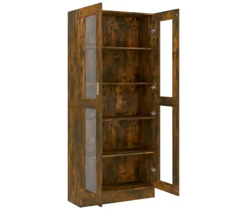 Vitrīnas Skapis, Ozolkoka, 82,5X30,5X185,5Cm, Inženierijas Koks Vidaxl