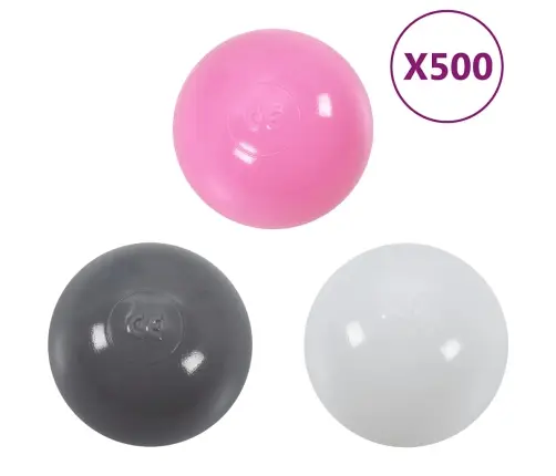 Krāsainas Rotaļu Bumbiņas Bērnu Baseinam, 500 Gab. Vidaxl