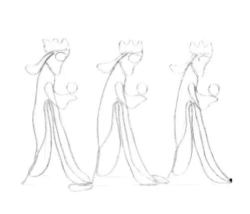 Trīs Ķēniņu Ziemassvētku Figūra, 504 Led, 99,5X45,5 Cm Vidaxl