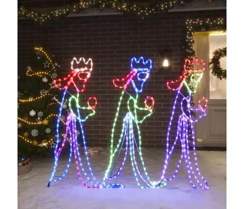 Trīs Ķēniņu Ziemassvētku Figūra, 504 Led, 99,5X45,5 Cm Vidaxl