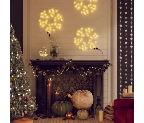 Ziemassvētku Figūra, Sniegpārsla, 48 Silti Baltas Led, 27X27 Cm Vidaxl
