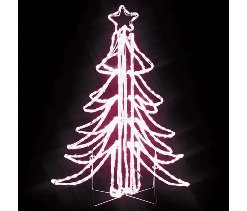 Led Kokkupandav Jõulupuu Figuur Soe Valge 87X87X93 Cm