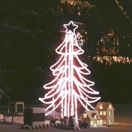Ziemassvētku Egles Led Figūra, Silti Balta, 87X87X93 Cm Vidaxl