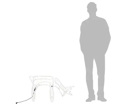 Ziemassvētku Figūra, Ziemeļbriedis, Vēsi Balts, 73X31X45 Cm Vidaxl