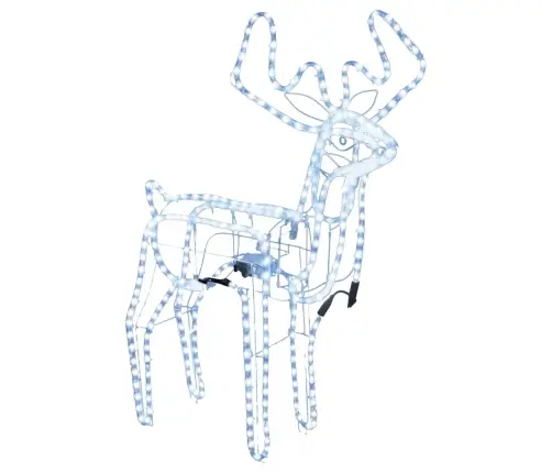 Ziemeļbrieža Figūra Ar Kustīgu Galvu, Vēsi Balta, 76X42X87 Cm Vidaxl