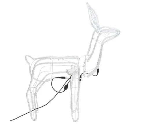 Ziemeļbrieža Figūra Ar Kustīgu Galvu, Vēsi Balta, 76X42X87 Cm Vidaxl