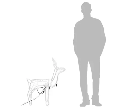 Ziemeļbrieža Figūra Ar Kustīgu Galvu, Vēsi Balta, 76X42X87 Cm Vidaxl