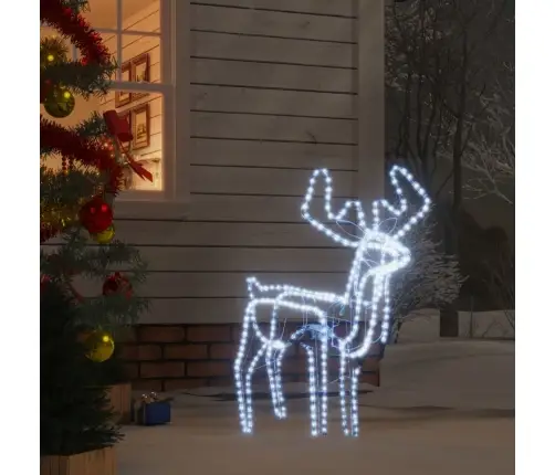 Ziemeļbrieža Figūra Ar Kustīgu Galvu, Vēsi Balta, 76X42X87 Cm Vidaxl