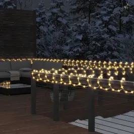 Lampiņu Virtene Ar 240 Led, Silti Balta, 10 M, Pvc Vidaxl