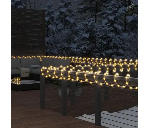 Lampiņu Virtene Ar 480 Led, Silti Balta, 20 M, Pvc Vidaxl