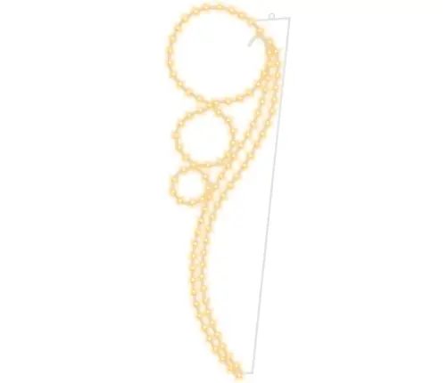 Lempučių Dekoracijos Rutuliai, 2Vnt., Šilti, 111,5X35X4,5Cm