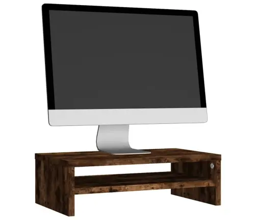 Monitoriaus Stovas, Dūminio Ąžuolo Spalvos, 42X24X13cm Mediena