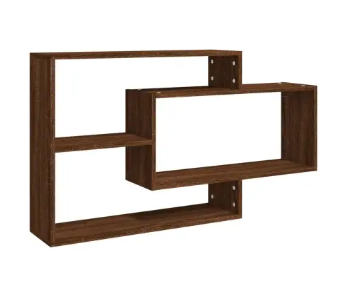 Sienas Plaukts, Brūna Ozola, 104X20X58,5 Cm, Inženierijas Koks Vidaxl