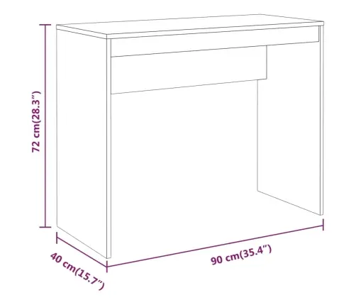 Kirjutuslaud, Hall Sonoma Tamm, 90 X 40 X 72 cm Tehispuit