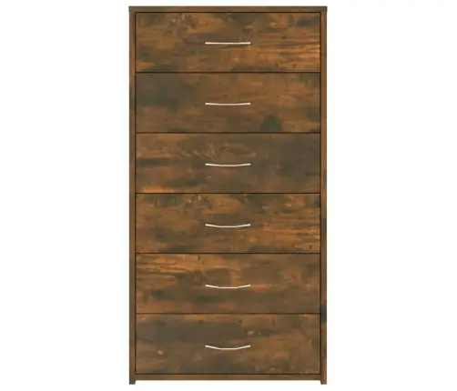 Šoninė Spintelė Su 6 Stalčiais, Ąžuolo, 50X34X96cm Mediena Šoninė Spintelė Su 6 Stalčiais, Ąžuolo, 50X34X96cm Mediena